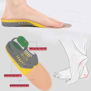 Đế Giày Hỗ Trợ Vòm Cao Với Thiết Kế Hấp Thụ Sốc Nén Thoáng Khí Thấm Hút Mồ Hôi Để Mang Lại Sự Thoải Mái Và Hỗ Trợ