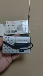 QIUWU Xách Tay Mini Đài Phát Thanh Cầm Tay AM FM Âm Nhạc Máy Nghe Nhạc Loa Ngoài Trời Stereo Đài Phát Thanh Với Kính Thiên Văn Ăng Ten