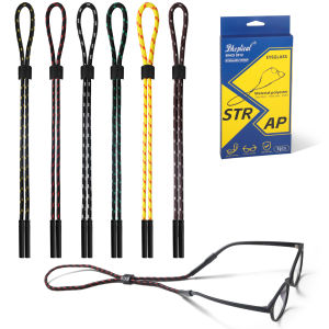 สายแว่นกีฬาแบบปรับได้ ป้องกันการหลุดร่วง สำหรับวิ่ง ตกปลา โยนลูกบอล สีสันสดใส หลากหลายลาย สายรัดแว่นกันลื่น