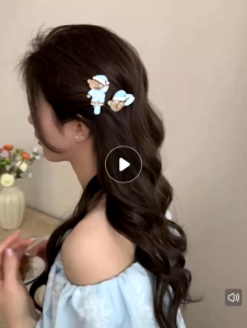 Set Aksesori Rambut Kanak-kanak Klip Rambut Beruang Klip Duckbill Bear Hair Pin Side Accessories发饰熊发夹甜美可爱女鸭嘴夹扎发头绳儿童头饰套装