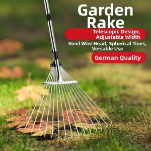YAOYANG | Extendable Rake Leaf Grass Sweeping Garden Tool