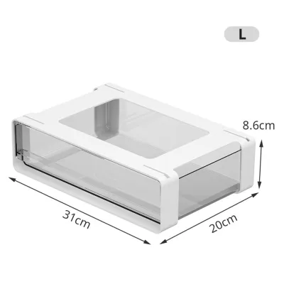 Drawer Storage Box Under Table Hidden Self-Adhesive Drawer Type Storage Cabinet Office Desk Cosmetics Stationery Storage Rack