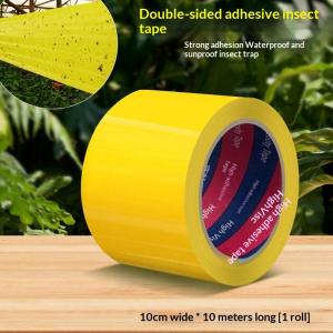 Yellow Sticky Insect Tape 10m Roll Double Sided Outdoor Pest Repellent for Farm Plants and Trees