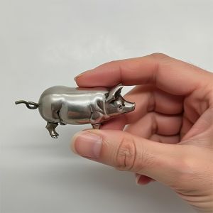 1Pc Antique-style Pig Mini Tape Measure Vintage Metal Pig Soft Tape Measure For Sewing And Crafts Cute Pig Sewing Tape Measure