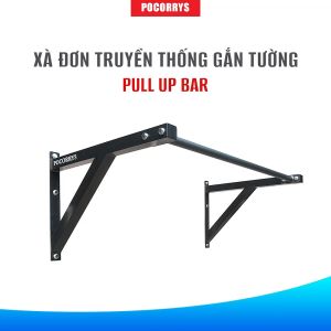 Xà đơn gắn tường Xà đơn truyền thống Wall mounted Pull up bar Pocorrys PT-01 Màu đen