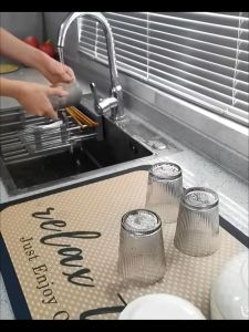 Loose แผ่นรองจาน กันลื่น คุณภาพด้วยความแผ่นดูดซับน้ํา แบบแห้งเร็ว สําหรับห้องครัว สําหรับโต๊ะรับประทานอาหาร