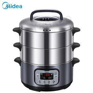 【Malaysia Stock】Midea Electric Food Steamer MZ-ZG28Power501 Three-layer 14.8L Large Capacity Microcomputer Intelligent Control 15-hour Reservation Household Multi-function One Year Warranty