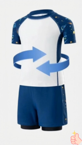 TRY 2-Piece Kids’ Swimsuit Set Soft Top with Double-Layered Swim Shorts for Extra Comfort & Coverage