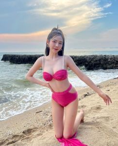 🌈 ชุดว่ายน้ำแฟชั่น​ ชุดว่ายน้ำผู้หญิง​ 2​  ชิ้น #BEACHBOX​ BS​199 (พร้อมส่งในไทย)​