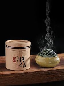 Natural Incense Coil Sandalwood Wormwood Thuja Agarwood Home Decoration Indoor Fragrance 4 Hours Ceramic Incense Burner
