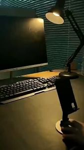 BATHI Dudukan HP Tablet Metal Lipat Putar 360 Derajat Anti Slip Ringan Kuat Portable Hitam Tahan Lama