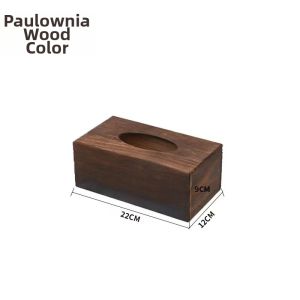Carbonized Retro Chinese Style Flap Desktop Tissue Box