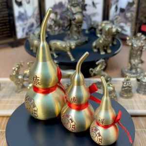 Hồ Lô Thỏi Vàng Đồng Thau Nhiều Size Trưng Bày Phong Thủy - E10