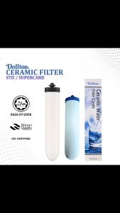 Dollton Ceramic Water Filter Candle 8"/10” Short Mount 15mm Hole Water Filter Element Halal Grade