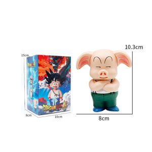Bandai | 6pcs Anime Merch The Dragon Ball Z Son Goku Q Version Son Goku Chi-Chi Puar Krillin Action Figure PVC Collection Model Toy Gift