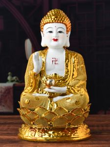 Ceramic Buddha Statues Home Decor Entrance Decor Gifting Items Chinese Art Style Figurines Aniduo Buddha Shakyamuni Buddha