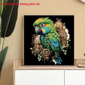 1 Mảnh Tranh Kim Cương Phẳng 2D Họa Tiết Động Vật Tranh Khảm Vải Bố Không Khung Trang Trí Tường Nhà Kim Cương Tròn & Hình Dạng Đặc Biệt