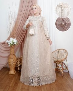 BAYAR DITEMPAT Gamis sahira dress / gamis brukat tile mutiara import/ gamis muslim tile/ baju gamis terlaris/ syari murah/ maxi dress/ fashion muslim fashion wanita