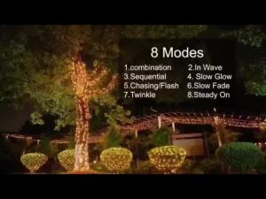 22M Solar Christmas Light Outdoor Waterproof 8 Lighting Modes Lighting LED Solar Power Christmas Lights Party Wedding Decor for Home Garden