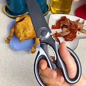 AI-C998 Gunting Pembuka Walnut dan Tutup Botol Kitchen Shear Import / Gunting Dapur Serbaguna Stainless Tahan Karat Set Tutup / Gunting Ayam Ikan Daging Sayuran Praktis