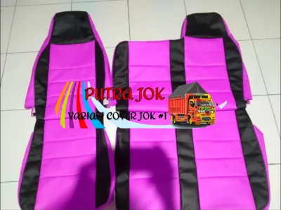 sarung jok truck canter 125/110ps model garis variasi