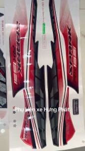 Nguyên bộ tem rời zin thái dán xe máy exciter Spark RX 135i màu đỏ bao đẹp