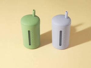 1PCS Silicone Straw Cup For Kids BPA Free Feeding Leak Proof Baby Training Cup Safe Dishwasher Safe Bottle Cup Baby Stuff