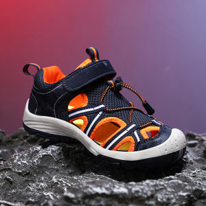 NBGAGA | Kids Anti-Collision Beach Sandals Non-Slip Summer Shoes Boys Closed Toe Protective Outdoor Water Sandals