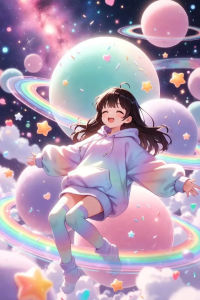 KAYOU | DIY Kawaii Anime Pastel Maiden Cosplay Galaxy Neon City Diamond Painting Mosaic Handmade Art Exquisite Home Decoration