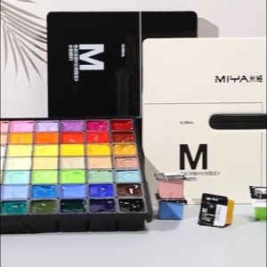 MIYA Himi สีกวอช ชุดสี 56 สี 30 มล GOUACHE สีน้ำ สีน้ำวาดรูป ถ้วยเยลลี่ กล่องสีแบบพกพา Art Supplie