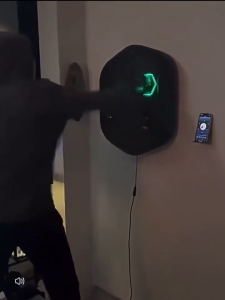 Boxing sports board with LED lights and music adjustable wall mounted indoor interactive toy boxing target