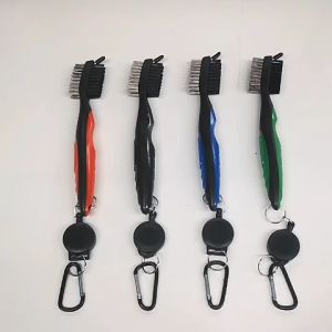 Golf Club Brush Groove Cleaner Dual Sided Nylon & Steel Golf Putter Wedge Ball Groove Cleaner Kit