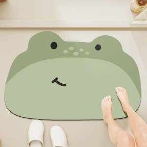 Water Absorbent Anti Slip Cat Bath Mat Diatom Mud Material Soft Pad for Bathroom Kitchen Home Entrance Modern Simple Style Carpet