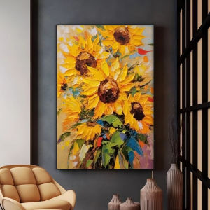 Oil Painting By Numbers spring landscape sunflower Number Drawing Canvas DIY Pictures By Numbers Home Decor
