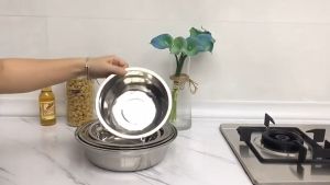 Promo!!! Set Baskom Stainless Ukuran 14-24 cm 6 Pcs