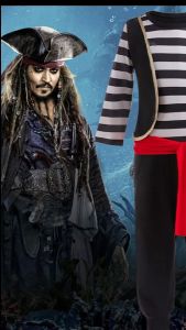ชุดแฟนซีเด็กโจรสลัด pirate kids พร้อมหมวก ชุดนี้มาเป็นแขนยาวติดกั๊กหลอก มีกางเกง ผ้าผูกเอวและหมวก (FANCY361)
