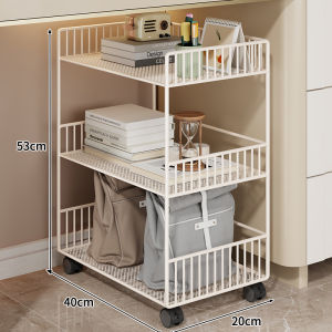 evesigar | Desk-Side Book Storage Rack Large Capacity Multi-Layer Wheeled
