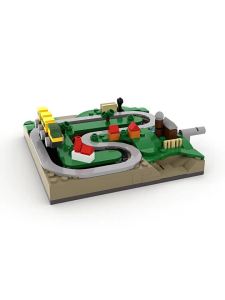 XIAOXIAOGONGCHENGSHI | Mini Train Assembly Model Gear Mechanical Blocks MOC Set