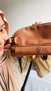 Handbag Clutch Pria Kulit Asli Cazy Horse Toiletries Sendy Leather OMAR