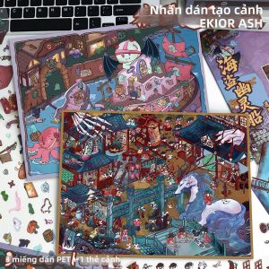 Dán Trang Trí Vườn Diorama Nhỏ 3D DIY Giảm Stress