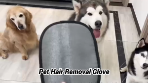Multifunctional Electrostatic Polyurethane coated Brush Gloves Pet Hair Pad Cleaner Fur Removal Tool