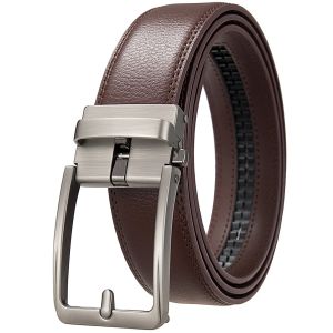 Plus Size 170 160 150 140 130cm Click Business Belts Men Automatic Buckle Genuine Leather Mens Jeans High Quality Waist Strap
