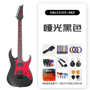 Ibanez Electric Guitar GRG131DX Black Matte Finish Rock Style 24 Frets Fixed Bridge Beginner Guitar กีตาร์ไฟฟ้า Ibanez ขนาดเล็ก เครื่องดนตรี