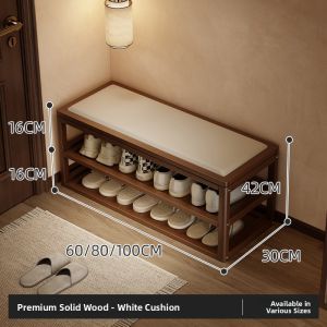 ZHUSHANXIA | Mid-Century Style Shoe Bench with Storage