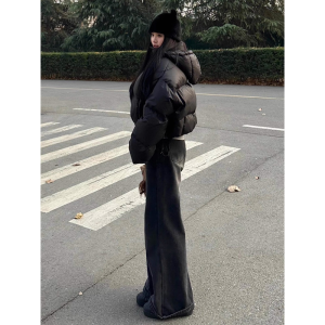 High Waist Wide Leg Jeans High Lengthened Straight Tube Floor-Length Pants for Women Autumn Winter Loose Fit Denim Trousers