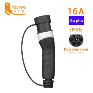 feyree (菲尔雷) | Feyree Type2 Nam Cắm Bộ Chuyển Đổi Sạc EV 16A 32A 1 Pha/3 Pha IEC62196-2 Cho Nguồn Điện Bên 11KW/22KW Xe Điện