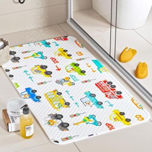 Bathroom Anti-Slip Floor Mat Shower Bathing Room Foot Pad Toilet Waterproof Cartoon Suction Cup Pad Childrens Bath Mat