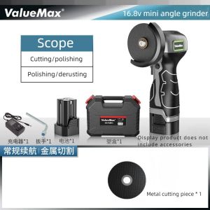 16.8V Cordless Electric Angle Grinder 9000r/min Lithium Battery Mini Polishing Grinding Machine Diamond Cutting Power Grinder