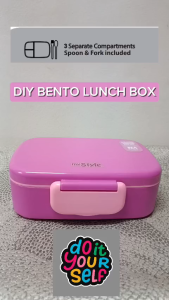My Style TM 1510 A DIY Bento Lunch Box with Spoon & Fork for Girls - Kotak Bekal dengan Sendok dan Garpu