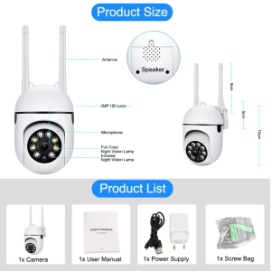 8MP Wifi IP Camera 8X Digital Zoom AI Human Tracking Surveillance Camera Two-Way Audio HD Night Color Home Security Monitor CCTV